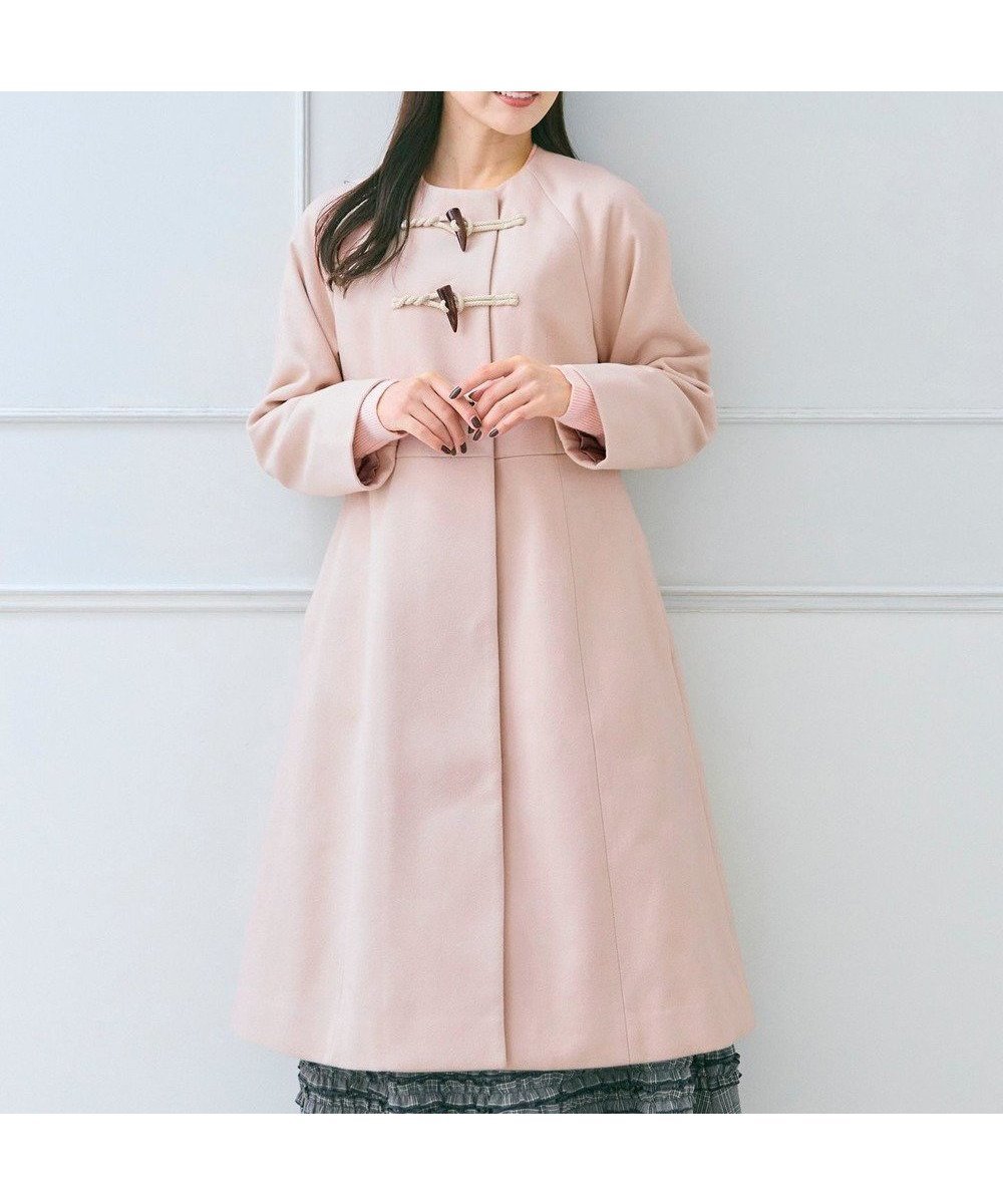 【フェルゥ/Feroux】のダッフルデザインAライン コート インテリア・キッズ・メンズ・レディースファッション・服の通販 founy(ファニー) 　ファッション　Fashion　レディースファッション　Fashion for Women　アウター　Coat / Outerwear Collection　コート・ロングコート・ピーコート　Long Coats, Peacoats & More　レディースジャケット・軽アウター　Jackets　Aラインコート　A-Line Coats　ダッフルコート　Duffle Coats　おすすめ　Recommended / Our Picks　クラシカル　Classical, Vintage-Inspired　ジャケット　Jacket, Outerwear　タートルネック　Turtleneck, High Neck　ダッフルコート　Duffle Coat, Toggle Coat　ハイネック　High Neck, Mock Neck　フェミニン　Feminine, Girly　マフラー　Scarf, Muffler　エレガント 上品　Elegant　冬　Winter / This Winter　A/W・秋冬　Autumn/Winter　軽量　Lightweight, Ultra Light　ピンク系|ID: prp329100004736087 ipo3291000000035795994