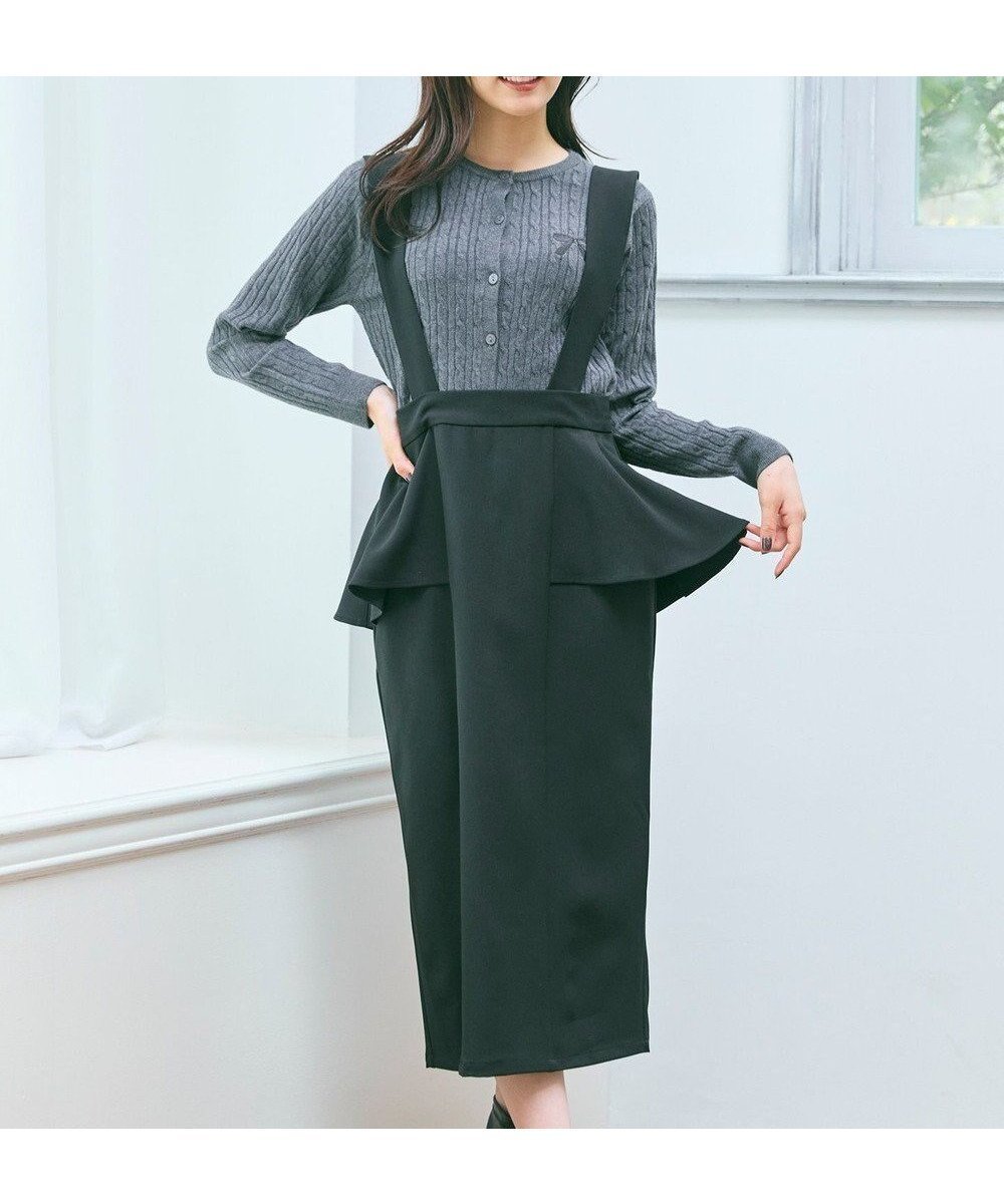 【フェルゥ/Feroux】の【2WAY】サス付きペプラムデザイン スカート インテリア・キッズ・メンズ・レディースファッション・服の通販 founy(ファニー) 　ファッション　Fashion　レディースファッション　Fashion for Women　スカート　Skirts　インナー　Innerwear　クラシカル　Classical, Vintage-Inspired　サスペンダー　Suspenders, Braces　シューズ　Shoes, Footwear　バランス　Balance, Style Balance　フェミニン　Feminine, Girly　ペプラム　Peplum, Flared Hem　ペンシル　Pencil, Pencil Skirt　無地　Plain, Solid Color　A/W・秋冬　Autumn/Winter　ブラック系|ID: prp329100004736095 ipo3291000000034211883
