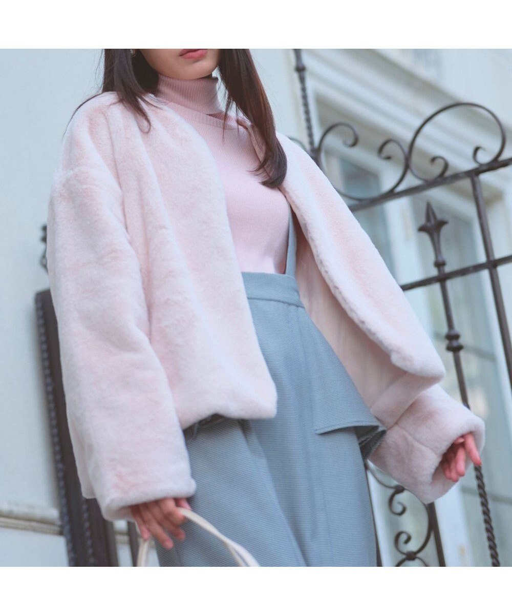 【フェルゥ/Feroux】のフェイクファー ジャケット インテリア・キッズ・メンズ・レディースファッション・服の通販 founy(ファニー) ファッション Fashion レディースファッション Fashion for Women アウター Coat / Outerwear Collection コート・ロングコート・ピーコート Long Coats, Peacoats & More レディースジャケット・軽アウター Jackets ジャケット Jacket, Outerwear ドレス Dress, One-Piece フェイクファー Faux Fur, Imitation Fur ミドル Middle Length, Mid Height 冬 Winter / This Winter A/W・秋冬 Autumn/Winter ピンク系|ID: prp329100004736096 ipo3291000000034211891