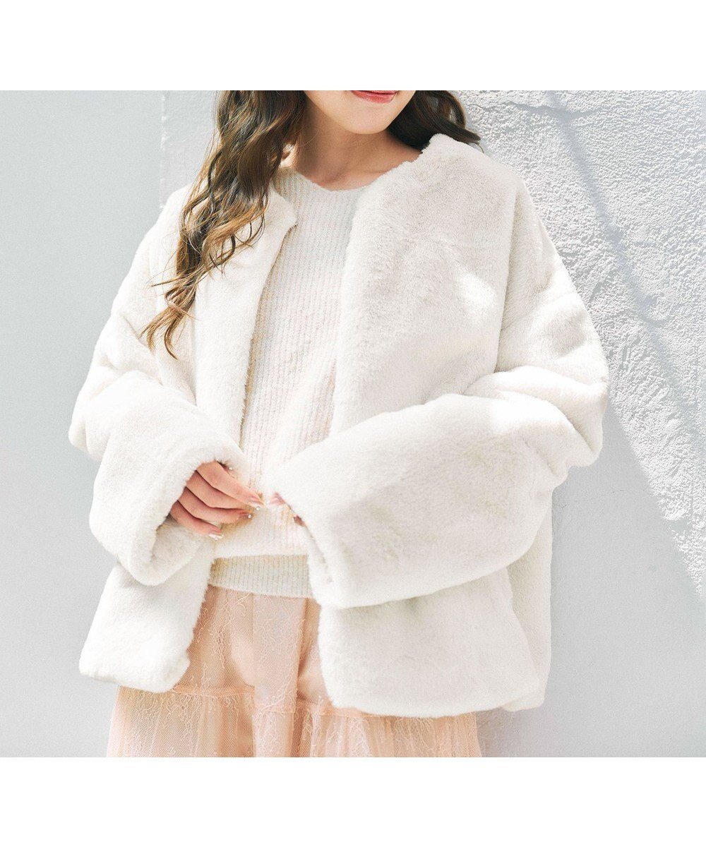 【フェルゥ/Feroux】のフェイクファー ジャケット 人気、トレンドファッション・服の通販 founy(ファニー) 　ファッション　Fashion　レディースファッション　Fashion for Women　アウター　Coat / Outerwear Collection　コート・ロングコート・ピーコート　Long Coats, Peacoats & More　レディースジャケット・軽アウター　Jackets　ジャケット　Jacket, Outerwear　ドレス　Dress, One-Piece　フェイクファー　Faux Fur, Imitation Fur　ミドル　Middle Length, Mid Height　冬　Winter / This Winter　A/W・秋冬　Autumn/Winter　 other-1|ID: prp329100004736096 ipo3291000000035633392