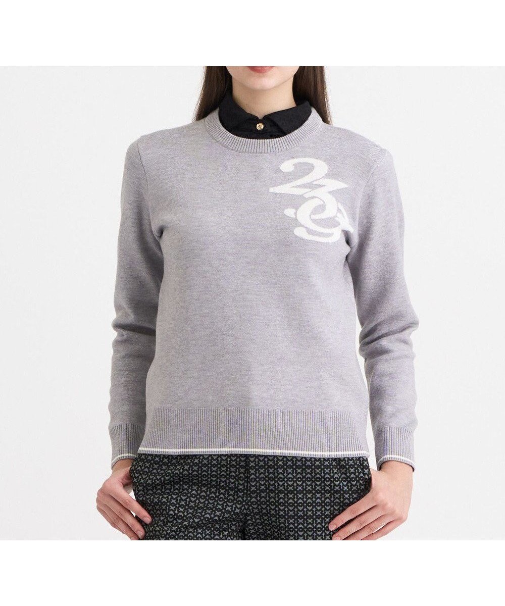 【23区 ゴルフ/NIJYUSANKU GOLF】の【WOMEN】ロゴグラフィックもちもちニット 人気、トレンドファッション・服の通販 founy(ファニー) 　ファッション　Fashion　レディースファッション　Fashion for Women　トップス・カットソー　Cut & Sew Tops　ニット　Knit Tops & Sweaters　グラフィック　Graphic, Graphic Design　シンプル　Simple, Minimal　ストレッチ　Stretch, Stretchy Fabric　セーター　Sweater, Knitwear　トレーナー　Sweatshirt, Trainer　ポロシャツ　Polo Shirt, Collared Tee　メンズ　Men's, Menswear　モックネック　Mock Neck, Short Turtleneck　A/W・秋冬　Autumn/Winter　新作・新入荷　New Arrivals / New In　おすすめ　Recommended / Our Picks　エレガント 上品　Elegant　 other-1|ID: prp329100004736100 ipo3291000000034211901