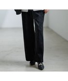 【アイシービー/iCB】の【洗える】 ラッセルライトピケ ストレートパンツ ブラック系|ID: prp329100004736102 ipo3291000000034319543