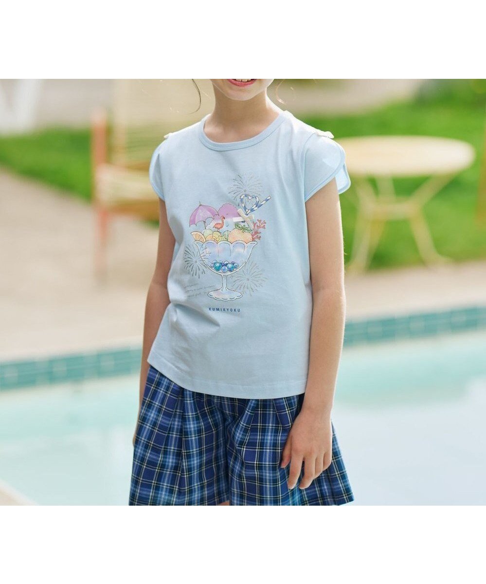 【組曲 / KIDS/KUMIKYOKU】の【110-140㎝】OMATSURI Tシャツ インテリア・キッズ・メンズ・レディースファッション・服の通販 founy(ファニー) 　ファッション　Fashion　キッズファッション　Fashion for Kids　トップス・カットソー　Cut & Sew Tops　カットソー　Cut and Sewn Top　グラス　Glass, Eyewear　シンプル　Simple, Minimal　ボトム　Bottoms, Lower Wear　エレガント 上品　Elegant　夏　Summer　春　Spring　S/S・春夏　SS, Spring/Summer, Warm Season　サックスブルー系|ID: prp329100004737539 ipo3291000000034220456