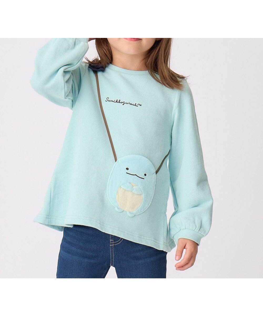 【エニィ/ANY / KIDS】の【すみっコぐらし】ポシェット トレーナー インテリア・キッズ・メンズ・レディースファッション・服の通販 founy(ファニー) 　ファッション　Fashion　キッズファッション　Fashion for Kids　トップス・カットソー　Cut & Sew Tops　キャラクター　Character, Licensed Characters　スウェット / スエット　Sweatshirt, Sweatwear　トレーナー　Sweatshirt, Trainer　フリル　Frill, Ruffle　ポケット　Pocket, Pocket Detail　ポシェット　Pochette, Mini Bag　冬　Winter / This Winter　A/W・秋冬　Autumn/Winter　サックスブルー×とかげ|ID: prp329100004737540 ipo3291000000034220461