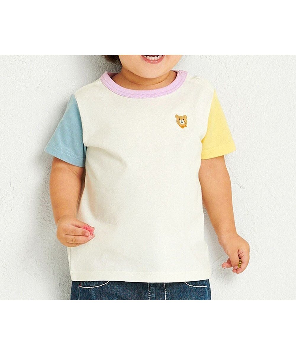 【ミキハウスホットビスケッツ/MIKI HOUSE HOT BISCUITS / KIDS】の【70-120cm】【Everyday Series】ワンポイント 半袖Tシャツ インテリア・キッズ・メンズ・レディースファッション・服の通販 founy(ファニー) 　ファッション　Fashion　キッズファッション　Fashion for Kids　トップス・カットソー　Cut & Sew Tops　春　Spring　カットソー　Cut and Sewn Top　カラフル　Colorful Design　シューズ　Shoes, Footwear　シンプル　Simple, Minimal　チェリー　Cherry, Cherry Pattern　定番　Standard, Basic Item　長袖　Long Sleeve, Full Sleeve　ベビー　Baby, Babywear　ベーシック　Basic, Essential　ボーダー　Border, Stripe　半袖　Short Sleeve, Half Sleeve　ワンポイント　One Point, Statement Accent　冬　Winter / This Winter　A/W・秋冬　Autumn/Winter　S/S・春夏　SS, Spring/Summer, Warm Season　おすすめ　Recommended / Our Picks　夏　Summer　ギフト プレゼント　Gift / Present　2025年　2025　2025春夏・S/S　Spring/Summer 2025 SS25　マルチカラー|ID: prp329100004737543 ipo3291000000034220486
