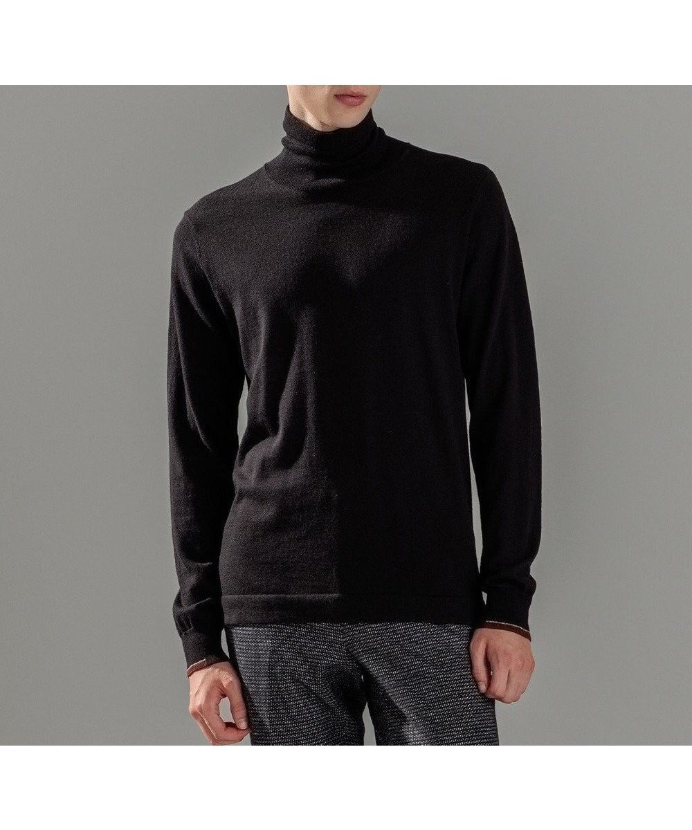 【ジョゼフ オム/JOSEPH HOMME / MEN】のウォッシャブルメリノ タートルネックニット インテリア・キッズ・メンズ・レディースファッション・服の通販 founy(ファニー) 　ファッション　Fashion　メンズファッション　Fashion for Men　トップス・カットソー　Cut & Sew Tops　ニット・セーター / 定番トップス　Knit Tops & Sweaters　アンサンブル　Ensemble Set　セーター　Sweater, Knitwear　雑誌　Magazine, Fashion Magazine　タートルネック　Turtleneck, High Neck　ベーシック　Basic, Essential　メランジ　Melange, Mixed Yarn　無地　Plain, Solid Color　ロング　Long, Long-Length　A/W・秋冬　Autumn/Winter　おすすめ　Recommended / Our Picks　エレガント 上品　Elegant　ブラック系|ID: prp329100004737566 ipo3291000000034220648