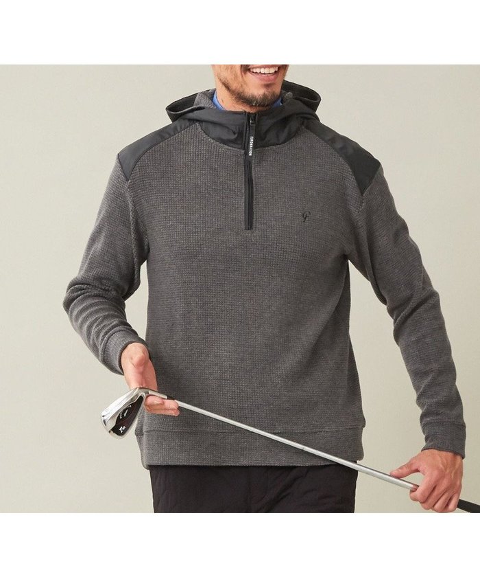 【23区 ゴルフ/23区GOLF / MEN】の【23Fondation/MEN】【吸湿発熱】ワッフルジャガード ハーフジップ インテリア・キッズ・メンズ・レディースファッション・服の通販 founy(ファニー) https://founy.com/ ファッション Fashion メンズファッション Fashion for Men トップス・カットソー Cut & Sew Tops パーカー・フーディー / カジュアルコーデ Hoodies & Parkas アクリル Acrylic Material ゴルフ Golf ストレッチ Stretch, Stretchy Fabric スポーティ Sporty, Casual Athletic パーカー Hoodie, Parka ワッフル Waffle, Waffle Knit A/W・秋冬 Autumn/Winter |ID: prp329100004737587 ipo3291000000034220903