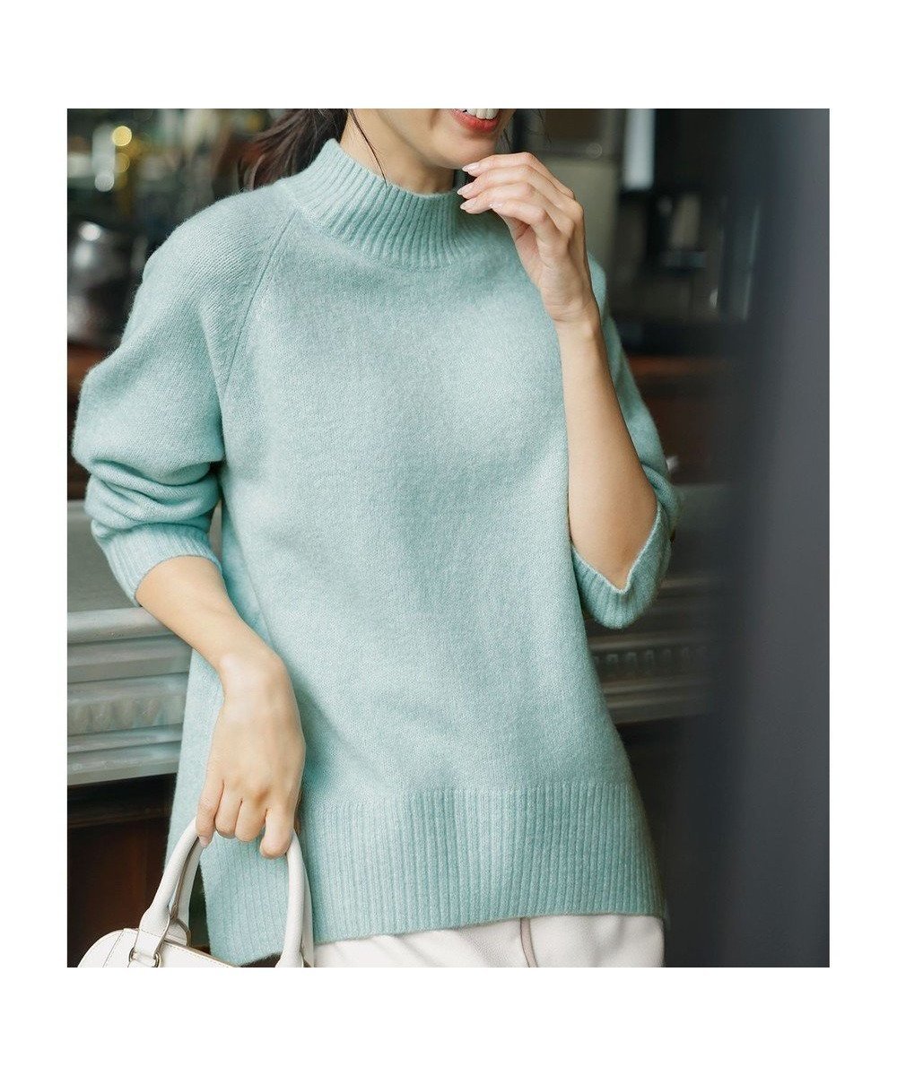 【エニィ スィス/any SiS】の【洗える】ハイネックラグラン ニット インテリア・キッズ・メンズ・レディースファッション・服の通販 founy(ファニー) ファッション Fashion レディースファッション Fashion for Women トップス・カットソー Cut & Sew Tops ニット Knit Tops & Sweaters おすすめ Recommended / Our Picks スリット Slit, Slit Detail セーター Sweater, Knitwear ハイネック High Neck, Mock Neck 洗える Machine Washable A/W・秋冬 Autumn/Winter ミントブルー|ID: prp329100004737595 ipo3291000000034221025