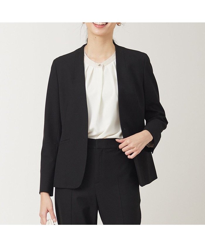 【エニィ スィス/any SiS】の【セットアップ対応】サーモ2WAYストレッチ ジャケット インテリア・キッズ・メンズ・レディースファッション・服の通販 founy(ファニー) https://founy.com/ ファッション Fashion レディースファッション Fashion for Women アウター Coat / Outerwear Collection レディースジャケット・軽アウター Jackets ノーカラージャケット / シンプル上品コーデ Collarless Jackets 今季 This Season, Current Season シンプル Simple, Minimal ジャケット Jacket, Outerwear ストレッチ Stretch, Stretchy Fabric セットアップ Set-Up, Coordinated Outfit A/W・秋冬 Autumn/Winter おすすめ Recommended / Our Picks ビジネス 仕事 通勤 Business / Work / Commuting |ID: prp329100004737604 ipo3291000000034221099