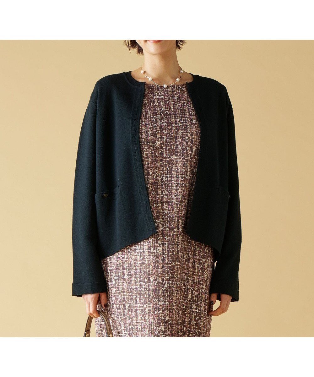 【自由区/JIYU-KU】の【セットアップ対応】ヴィスコースウールニット ジャケット 人気、トレンドファッション・服の通販 founy(ファニー) 　ファッション　Fashion　レディースファッション　Fashion for Women　セットアップ　Matching Sets　レディーストップス・ブラウス　Tops & Blouses / Assorted Women's Tops　カーディガン　Cardigan, Knitwear　ジャケット　Jacket, Outerwear　ストレッチ　Stretch, Stretchy Fabric　セットアップ　Set-Up, Coordinated Outfit　ポケット　Pocket, Pocket Detail　メタル　Metal, Metal Parts　A/W・秋冬　Autumn/Winter　 other-1|ID: prp329100004737618 ipo3291000000034221369
