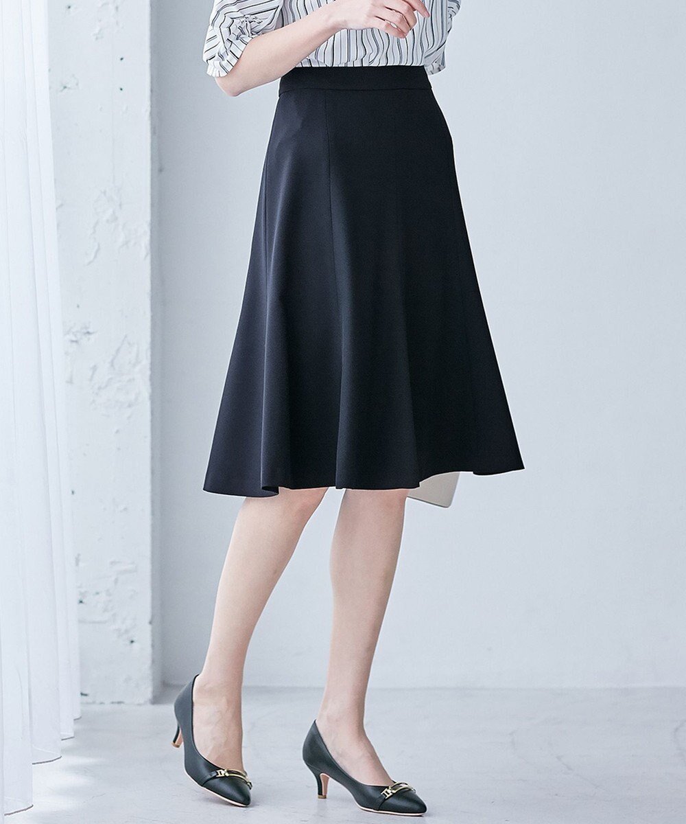 【エニィ スィス/any SiS】の【WEB・一部店舗限定】リネンライクポリエステル スカート インテリア・キッズ・メンズ・レディースファッション・服の通販 founy(ファニー) 　ファッション　Fashion　レディースファッション　Fashion for Women　スカート　Skirts　おすすめ　Recommended / Our Picks　カーディガン　Cardigan, Knitwear　シンプル　Simple, Minimal　ジャケット　Jacket, Outerwear　ストレッチ　Stretch, Stretchy Fabric　セットアップ　Set-Up, Coordinated Outfit　フレア　Flare, Flared　エレガント 上品　Elegant　夏　Summer　春　Spring　S/S・春夏　SS, Spring/Summer, Warm Season　ビジネス 仕事 通勤　Business / Work / Commuting　ネイビー|ID: prp329100004737710 ipo3291000000034222244