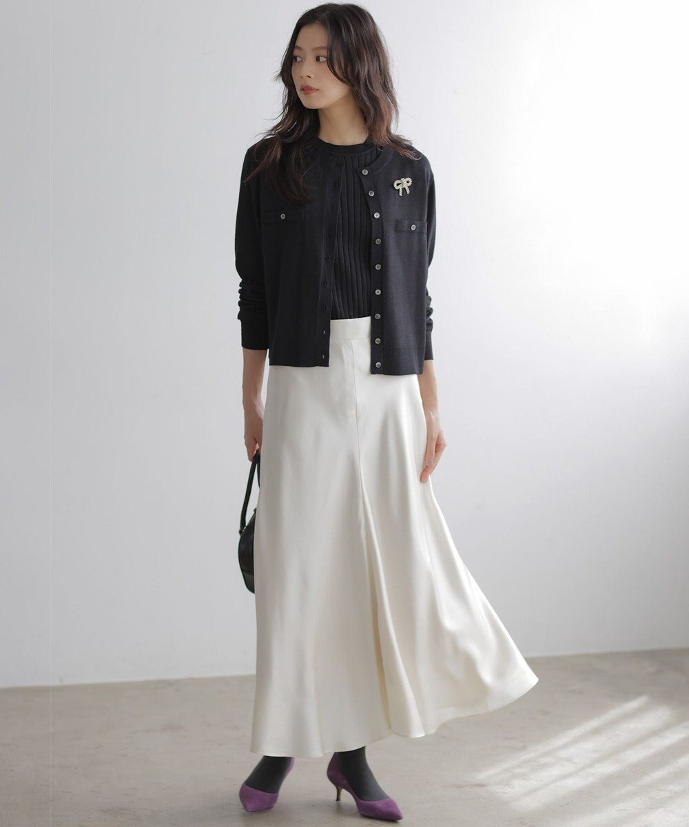 【組曲/KUMIKYOKU】の【WEB限定】サテンナロー スカート 人気、トレンドファッション・服の通販 founy(ファニー) 　ファッション　Fashion　レディースファッション　Fashion for Women　スカート　Skirts　サテン　Satin, Glossy Fabric　フィット　Fit, Slim Fit　ロング　Long, Long-Length　A/W・秋冬　Autumn/Winter　S/S・春夏　SS, Spring/Summer, Warm Season　夏　Summer　エレガント 上品　Elegant　 other-1|ID: prp329100004737736 ipo3291000000034607304