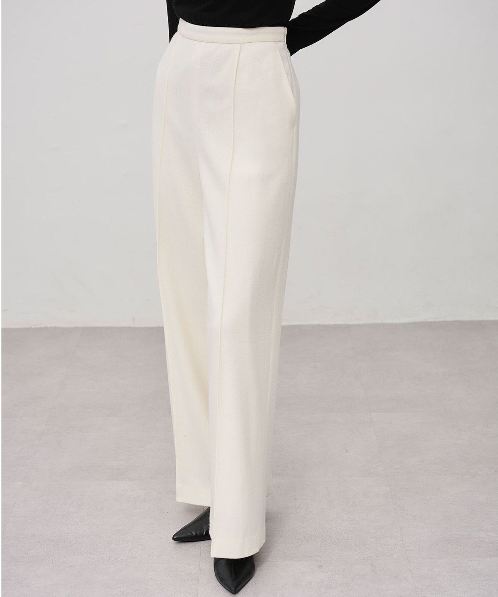 【アンクレイヴ/uncrave】のコンプレストウール ストレートパンツ インテリア・キッズ・メンズ・レディースファッション・服の通販 founy(ファニー) 　ファッション　Fashion　レディースファッション　Fashion for Women　パンツ　Pants & Trousers　カットソー　Cut and Sewn Top　ジャケット　Jacket, Outerwear　ストレート　Straight, Straight Cut　センター　Center, Center Line　ワイド　Wide, Wide Fit　A/W・秋冬　Autumn/Winter　オフ|ID: prp329100004737746 ipo3291000000034222506