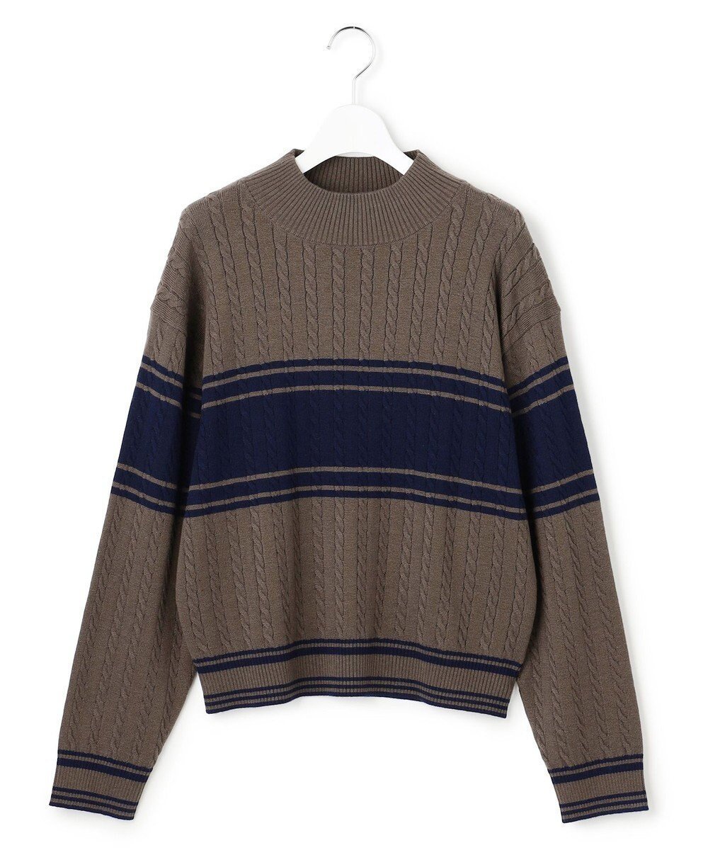 【ジェイプレスヨークストリート/J.PRESS YORK STREET】の【WOMEN】ラインハイゲージニット インテリア・キッズ・メンズ・レディースファッション・服の通販 founy(ファニー) 　ファッション　Fashion　レディースファッション　Fashion for Women　トップス・カットソー　Cut & Sew Tops　ニット　Knit Tops & Sweaters　アクリル　Acrylic Material　クラシック　Classic, Timeless Style　コーデュロイ　Corduroy, Cord Fabric　今季　This Season, Current Season　ショルダー　Shoulder, Shoulder Strap　ショート　Short, Short Length　セーター　Sweater, Knitwear　ダッフルコート　Duffle Coat, Toggle Coat　ツイード　Twill, Twill Weave　ドロップ　Drop Shoulder, Dropped Style　なめらか　Smooth, Silky Texture　バランス　Balance, Style Balance　ボトム　Bottoms, Lower Wear　メガネ　Glasses, Eyewear　モダン　Modern, Contemporary　リラックス　Relax, Relaxed Fit　ワイド　Wide, Wide Fit　A/W・秋冬　Autumn/Winter　おすすめ　Recommended / Our Picks　エレガント 上品　Elegant　ブラウン系1|ID: prp329100004737749 ipo3291000000036323037