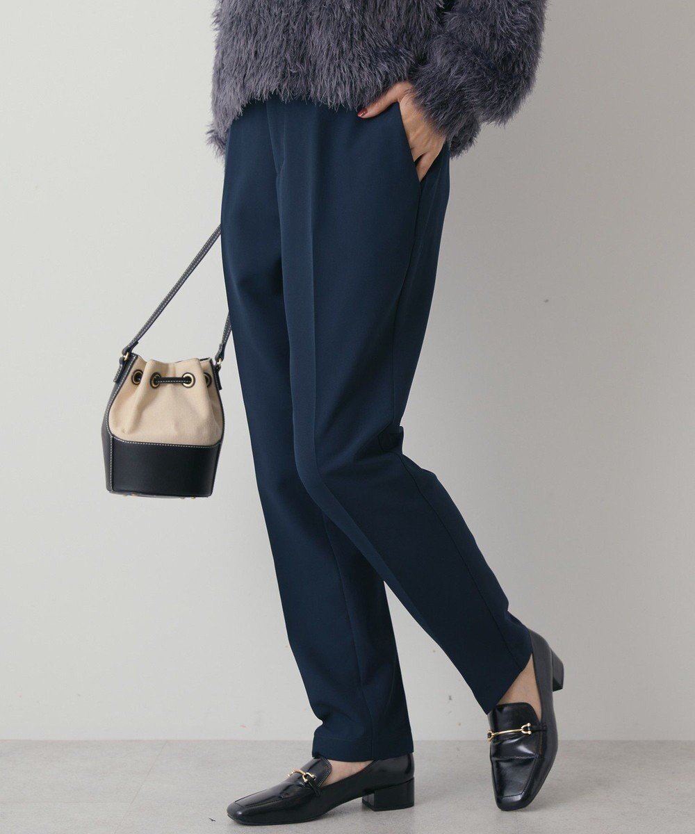 【アメリカンホリック/AMERICAN HOLIC】の美・美・美テーパードパンツ インテリア・キッズ・メンズ・レディースファッション・服の通販 founy(ファニー) 　ファッション　Fashion　レディースファッション　Fashion for Women　パンツ　Pants & Trousers　アメリカン　American Style　ギャザー　Gathered, Ruffled　シェイプ　Shape, Slim Fit　スタイリッシュ　Stylish, Fashionable　ストレート　Straight, Straight Cut　センター　Center, Center Line　A/W・秋冬　Autumn/Winter　Navy|ID: prp329100004737757 ipo3291000000034222551