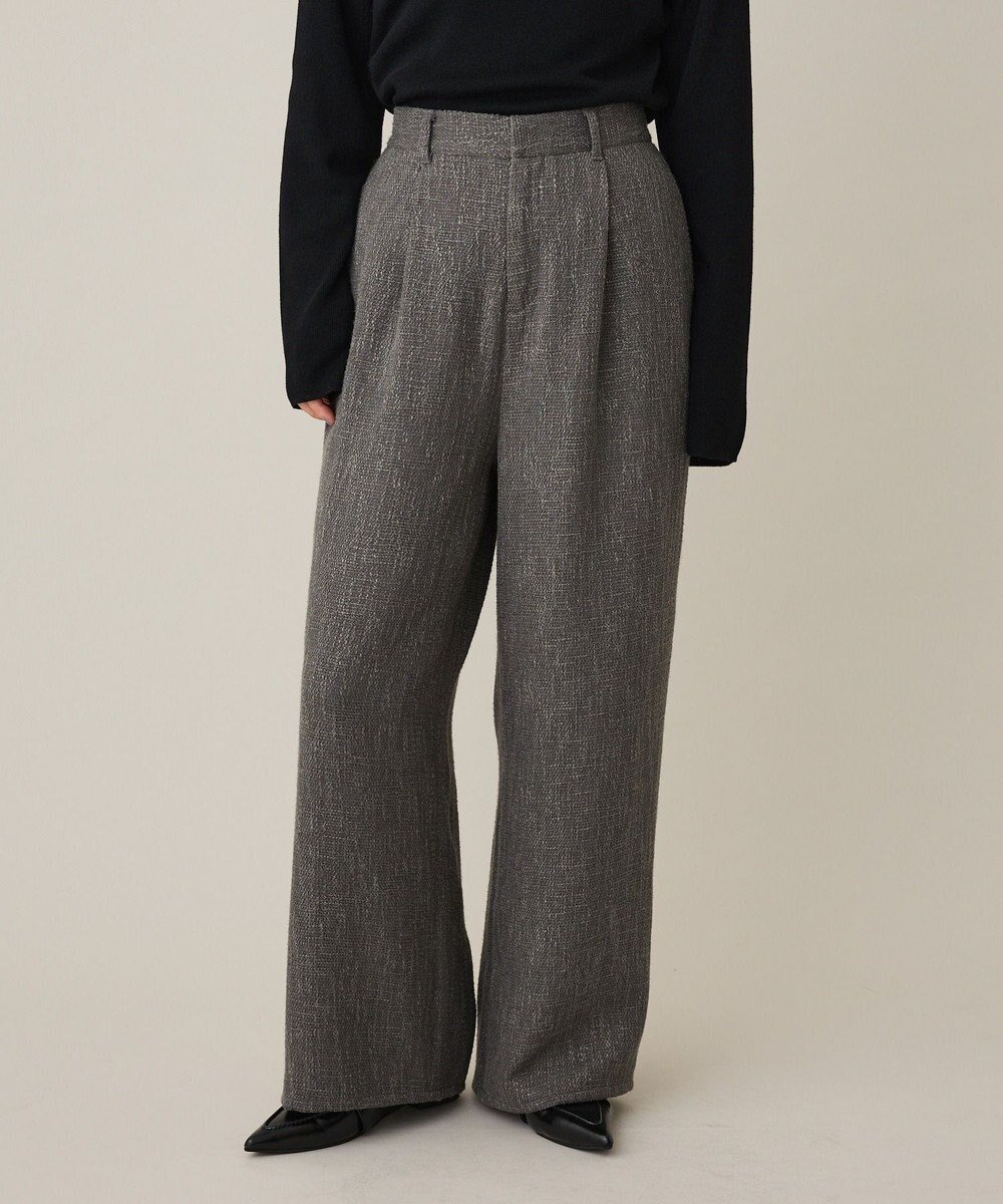 【クラフトスタンダードブティック/CRAFT STANDARD BOUTIQUE】のツイードパンツ インテリア・キッズ・メンズ・レディースファッション・服の通販 founy(ファニー) 　ファッション　Fashion　レディースファッション　Fashion for Women　パンツ　Pants & Trousers　カットソー　Cut and Sewn Top　クラシカル　Classical, Vintage-Inspired　スウェット / スエット　Sweatshirt, Sweatwear　ストレート　Straight, Straight Cut　ダウン　Down, Puffer　ツイード　Twill, Twill Weave　トレンド　Trend, Trending Now　フィット　Fit, Slim Fit　フロント　Front, Front Design　ポケット　Pocket, Pocket Detail　リラックス　Relax, Relaxed Fit　ワイド　Wide, Wide Fit　A/W・秋冬　Autumn/Winter　おすすめ　Recommended / Our Picks　エレガント 上品　Elegant　ビジネス 仕事 通勤　Business / Work / Commuting　Charcoal Gray|ID: prp329100004737760 ipo3291000000034619072