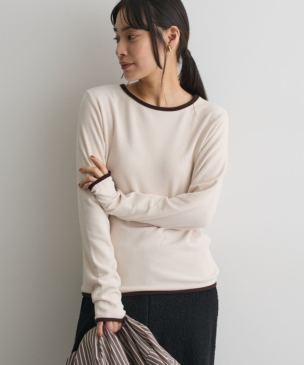 【クラフトスタンダードブティック/CRAFT STANDARD BOUTIQUE】のバイカラーパイピングプルオーバー インテリア・キッズ・メンズ・レディースファッション・服の通販 founy(ファニー) ファッション Fashion レディースファッション Fashion for Women トップス・カットソー Cut & Sew Tops シャツ・ブラウス・オフィスカジュアル Elegant Blouses & Button-Ups ロングTシャツ・Tシャツ Longline T-Shirts & Tees カジュアルプルオーバー・ニットトップス Pullovers & Knit Tops / Casual Pullovers カットソー・ベーシックTシャツ Cut-and-Sewn Tops / Stretch Tees & Basics インナー Innerwear カットソー Cut and Sewn Top カーディガン Cardigan, Knitwear シンプル Simple, Minimal ジャケット Jacket, Outerwear ストレッチ Stretch, Stretchy Fabric デニム Denim, Jeans Material なめらか Smooth, Silky Texture ベーシック Basic, Essential ポケット Pocket, Pocket Detail 冬 Winter / This Winter A/W・秋冬 Autumn/Winter おすすめ Recommended / Our Picks エレガント 上品 Elegant Ivory|ID: prp329100004737773 ipo3291000000034222615