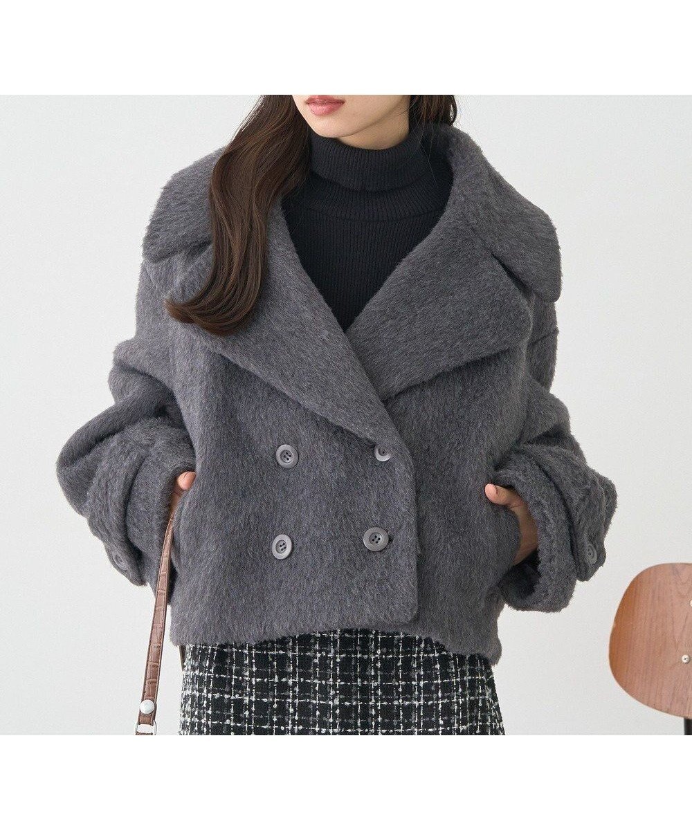 【アースミュージックアンドエコロジー/earth music&ecology】のシャギーショートコート インテリア・キッズ・メンズ・レディースファッション・服の通販 founy(ファニー) 　ファッション　Fashion　レディースファッション　Fashion for Women　アウター　Coat / Outerwear Collection　コート・ロングコート・ピーコート　Long Coats, Peacoats & More　レディースジャケット・軽アウター　Jackets　ショート　Short, Short Length　ジャケット　Jacket, Outerwear　トレンド　Trend, Trending Now　バランス　Balance, Style Balance　ベーシック　Basic, Essential　ボックス　Boxy, Box Shape　ポケット　Pocket, Pocket Detail　冬　Winter / This Winter　A/W・秋冬　Autumn/Winter　Charcoal Gray|ID: prp329100004737781 ipo3291000000034222638