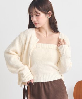 【アースミュージックアンドエコロジー/earth music&ecology】の【セット2点】SET2点フラワースパンコールカーデ+ビスチェ 人気、トレンドファッション・服の通販 founy(ファニー) ファッション Fashion レディースファッション Fashion for Women トップス・カットソー Cut & Sew Tops カーディガン・羽織り Layered Style Cardigans ビスチェ Bustiers & Corset Tops / Layered Bustier Style カーディガン Cardigan, Knitwear クラシカル Classical, Vintage-Inspired スクエア Square, Square Shape スパンコール Sequins, Sequin Embellishment ビスチェ Bustier, Corset Top フェミニン Feminine, Girly フォルム Silhouette, Form フラワー Flower, Floral ボトム Bottoms, Lower Wear メタル Metal, Metal Parts A/W・秋冬 Autumn/Winter |ID:prp329100004737782