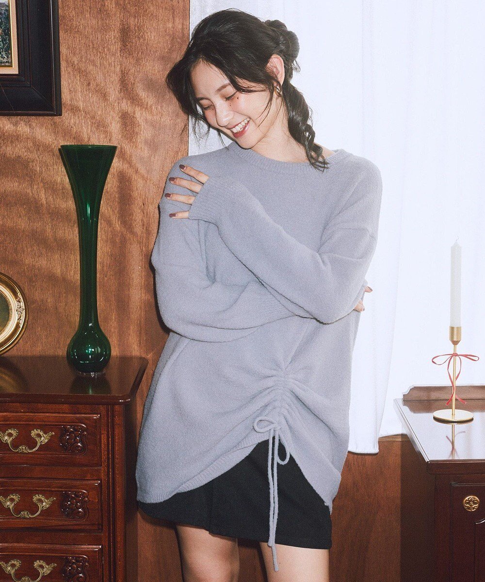 【アースミュージックアンドエコロジー/earth music&ecology】のパウダーシャギーシャーリングニットミニワンピース インテリア・キッズ・メンズ・レディースファッション・服の通販 founy(ファニー) ファッション Fashion レディースファッション Fashion for Women ワンピース Dresses ニットワンピース Knit Dresses おすすめ Recommended / Our Picks なめらか Smooth, Silky Texture シャーリング Shirring, Ruched フォルム Silhouette, Form ポケット Pocket, Pocket Detail 今季 This Season, Current Season A/W・秋冬 Autumn/Winter Gray|ID: prp329100004737798 ipo3291000000034222707