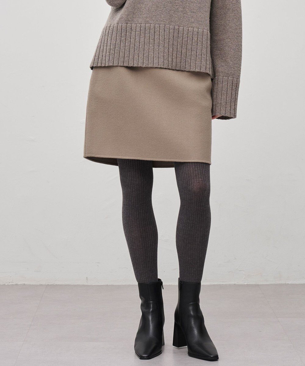 【アンクレイヴ/uncrave】のメルトンリバー ミニスカート インテリア・キッズ・メンズ・レディースファッション・服の通販 founy(ファニー) 　ファッション　Fashion　レディースファッション　Fashion for Women　スカート　Skirts　ミニスカート　Mini Skirts　シンプル　Simple, Minimal　ミニスカート　Mini Skirt, Short Skirt　メルトン　Melton, Heavy Wool　A/W・秋冬　Autumn/Winter　エレガント 上品　Elegant　トープ|ID: prp329100004737874 ipo3291000000034223095