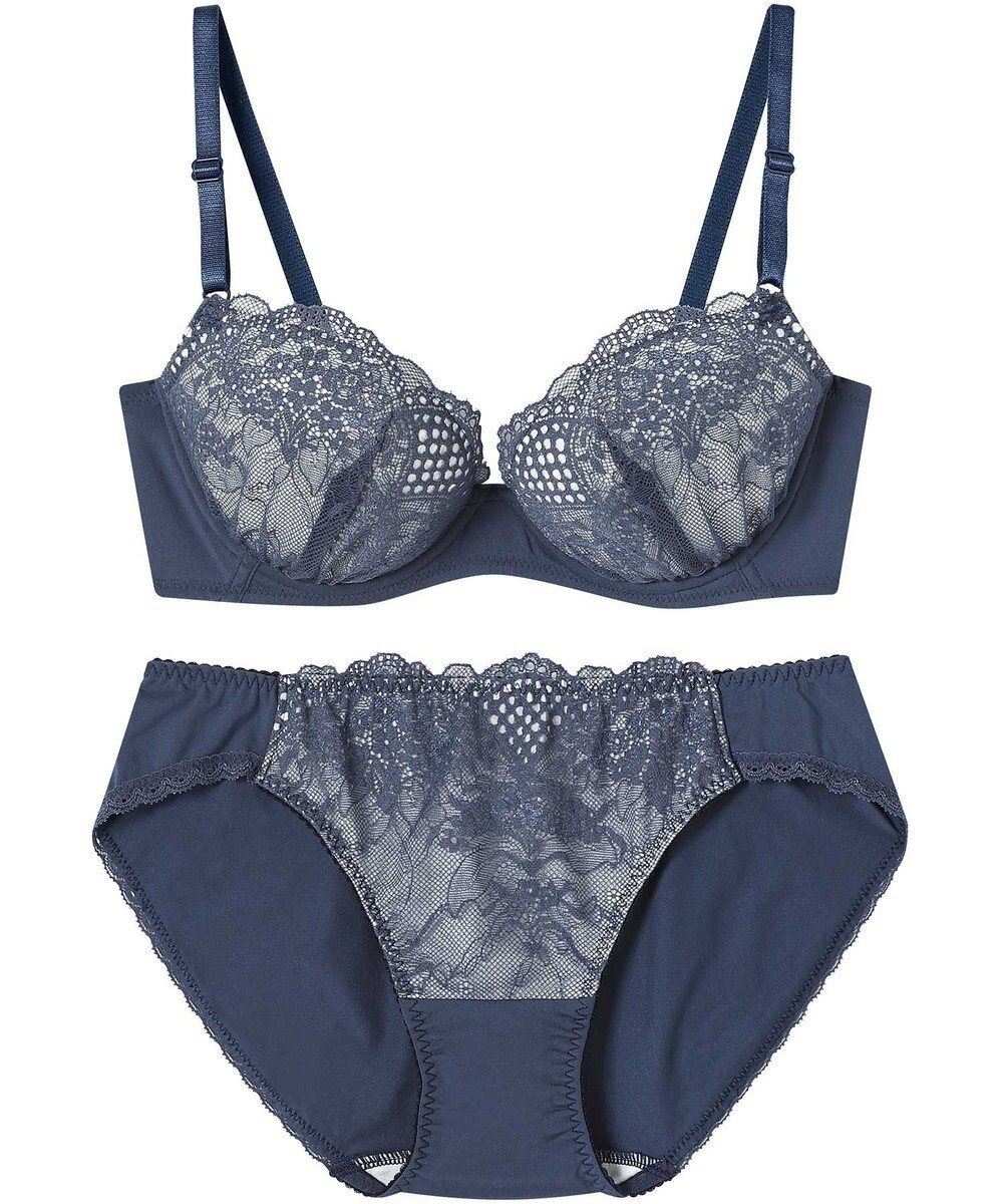【ウンナナクール/une nana cool】の【WEB限定】ブラ&ショーツセット インテリア・キッズ・メンズ・レディースファッション・服の通販 founy(ファニー) ファッション Fashion レディースファッション Fashion for Women アンダー Underwear Essentials ショーツ Shorts, Short Pants ラップ Wrap, Wrap Design レース Lace, Lace Fabric ダークネイビー|ID: prp329100004737895 ipo3291000000034223261