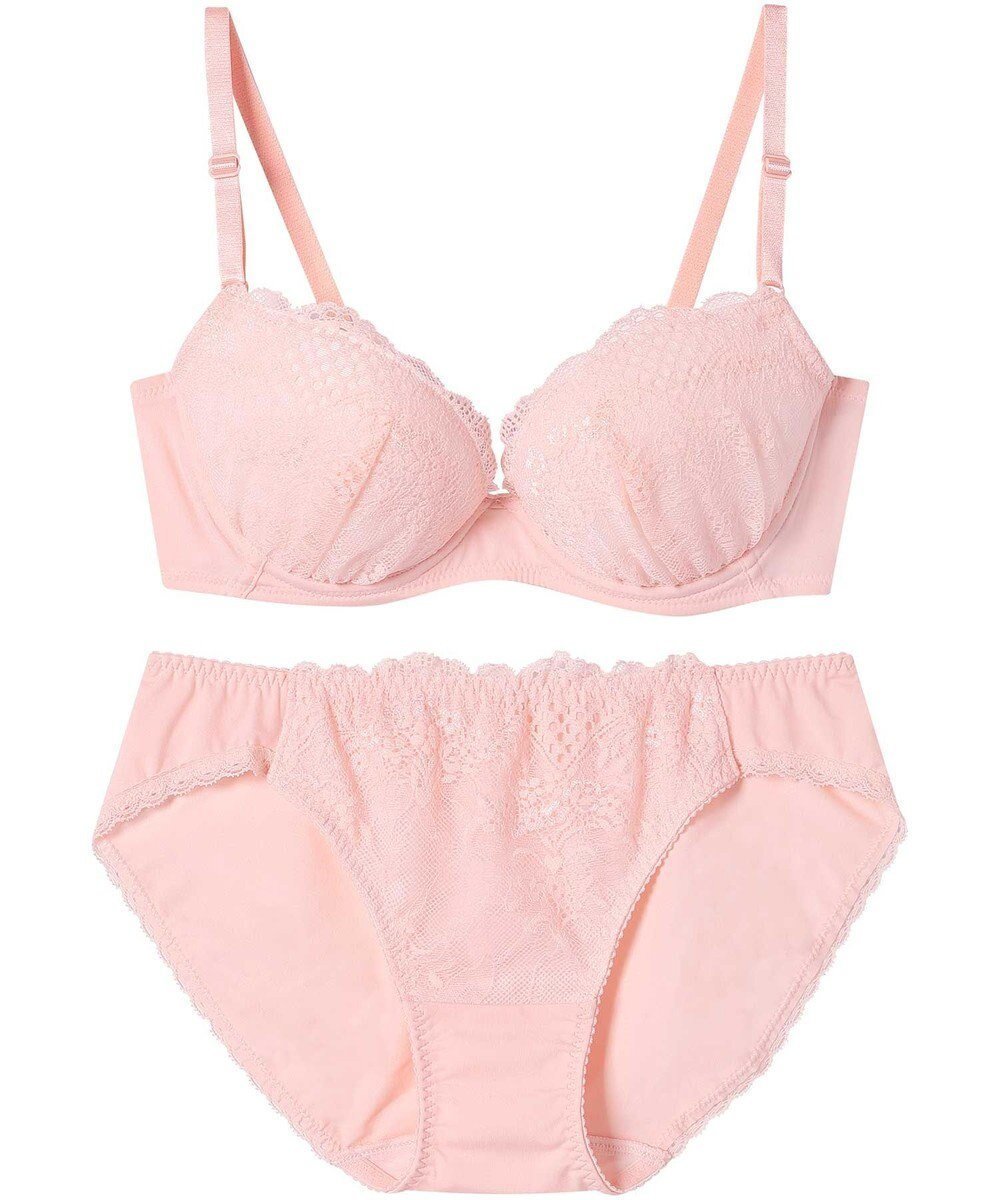 【ウンナナクール/une nana cool】の【WEB限定】ブラ&ショーツセット インテリア・キッズ・メンズ・レディースファッション・服の通販 founy(ファニー) ファッション Fashion レディースファッション Fashion for Women アンダー Underwear Essentials ショーツ Shorts, Short Pants ラップ Wrap, Wrap Design レース Lace, Lace Fabric ライトピンク|ID: prp329100004737895 ipo3291000000034223264
