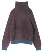 【ウンナナクール/une nana cool】のカラーブロッキング タートルネックプルオーバー ブラウン|ID: prp329100004737899 ipo3291000000034223279