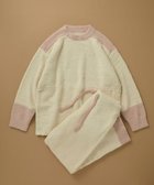 【ウンナナクール/une nana cool】のカラーブロッキング プルオーバー&ロングパンツセット クリーム|ID: prp329100004737902 ipo3291000000034223289