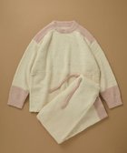 【ウンナナクール/une nana cool】のカラーブロッキング プルオーバー&ロングパンツセット クリーム|ID: prp329100004737902 ipo3291000000035797044