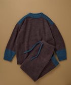 【ウンナナクール/une nana cool】のカラーブロッキング プルオーバー&ロングパンツセット ブラウン|ID: prp329100004737902 ipo3291000000035797047