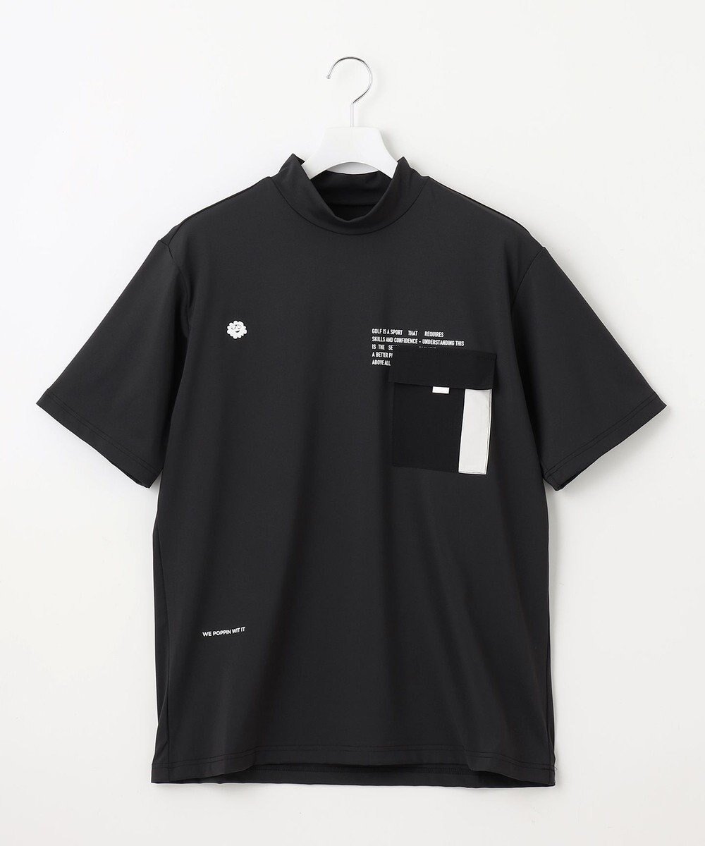 【ピーダブリュサーキュラス/PW CIRCULUS / MEN】の【UVカット / 吸水速乾 / 伸縮性抜群】【MEN】ポケットモック T インテリア・キッズ・メンズ・レディースファッション・服の通販 founy(ファニー) 　ファッション　Fashion　メンズファッション　Fashion for Men　トップス・カットソー　Cut & Sew Tops　メンズシャツ　Shirts　カットソー　Cut and Sewn Top　グラフィック　Graphic, Graphic Design　ストレッチ　Stretch, Stretchy Fabric　ドット　Polka Dot, Dot Pattern　ポケット　Pocket, Pocket Detail　モックネック　Mock Neck, Short Turtleneck　人気　Popular, Best Seller　吸水　Absorbent, Quick-Dry　夏　Summer　春　Spring　S/S・春夏　SS, Spring/Summer, Warm Season　ブラック系|ID: prp329100004738974 ipo3291000000034230012