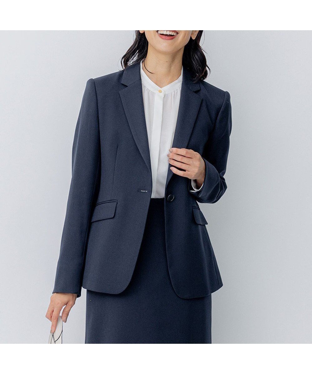 【23区/NIJYUSANKU】の【洗える】ウールライクカルゼ テーラード ジャケット インテリア・キッズ・メンズ・レディースファッション・服の通販 founy(ファニー) 　ファッション　Fashion　レディースファッション　Fashion for Women　アウター　Coat / Outerwear Collection　レディースジャケット・軽アウター　Jackets　テーラードジャケット / 通勤・きれいめスタイル　Tailored Jackets & Blazers　インナー　Innerwear　洗える　Machine Washable　シンプル　Simple, Minimal　ジャケット　Jacket, Outerwear　ストレッチ　Stretch, Stretchy Fabric　スリット　Slit, Slit Detail　スーツ　Suit, Formalwear　セットアップ　Set-Up, Coordinated Outfit　ツイル　Twist, Twisted Detail　テーパード　Tapered, Tapered Pants　テーラード　Tailored, Tailored Fit　マニッシュ　Mannish, Boyish　リアル　Real, Realistic　A/W・秋冬　Autumn/Winter　冬　Winter / This Winter　2023年　2023　2023-2024秋冬・A/W　Autumn/Winter 2023–24 AW23–24　ネイビー系|ID: prp329100004739092 ipo3291000000034232392