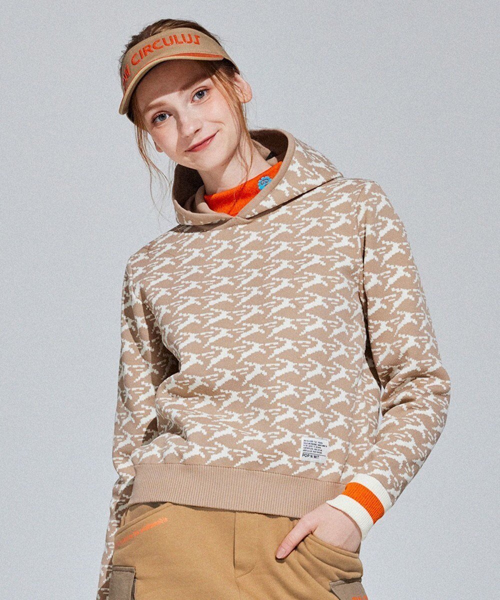 【ピーダブリュサーキュラス/PW CIRCULUS】の【イージーケア/軽量】【WOMEN】 MOFUモチーフ ニットフーディ インテリア・キッズ・メンズ・レディースファッション・服の通販 founy(ファニー) ファッション Fashion レディースファッション Fashion for Women トップス・カットソー Cut & Sew Tops ニット Knit Tops & Sweaters ゴルフ Golf セーター Sweater, Knitwear プリント Print, Printed Pattern モチーフ Motif, Design Theme 秋 Autumn A/W・秋冬 Autumn/Winter 軽量 Lightweight, Ultra Light ベージュ系|ID: prp329100004739133 ipo3291000000034232797