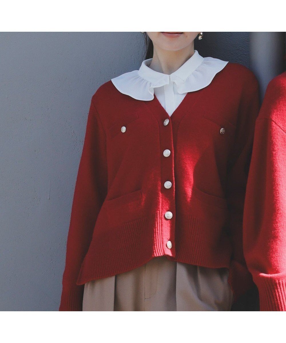 【組曲/KUMIKYOKU】の【WEB限定】ウールカシミヤミックス カーディガン インテリア・キッズ・メンズ・レディースファッション・服の通販 founy(ファニー) ファッション Fashion レディースファッション Fashion for Women トップス・カットソー Cut & Sew Tops カーディガン・羽織り Layered Style Cardigans カーディガン Cardigan, Knitwear シンプル Simple, Minimal ジャケット Jacket, Outerwear ボトム Bottoms, Lower Wear A/W・秋冬 Autumn/Winter エレガント 上品 Elegant ルビーレッド|ID: prp329100004739139 ipo3291000000034232842