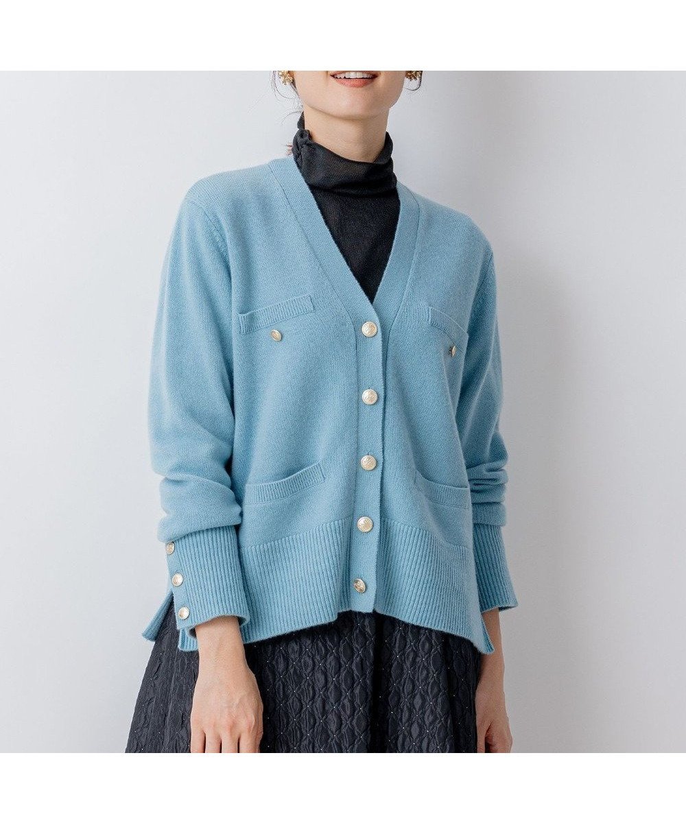 【組曲/KUMIKYOKU】の【WEB限定】ウールカシミヤミックス カーディガン インテリア・キッズ・メンズ・レディースファッション・服の通販 founy(ファニー) ファッション Fashion レディースファッション Fashion for Women トップス・カットソー Cut & Sew Tops カーディガン・羽織り Layered Style Cardigans カーディガン Cardigan, Knitwear シンプル Simple, Minimal ジャケット Jacket, Outerwear ボトム Bottoms, Lower Wear A/W・秋冬 Autumn/Winter エレガント 上品 Elegant パウダーブルー|ID: prp329100004739139 ipo3291000000034232844