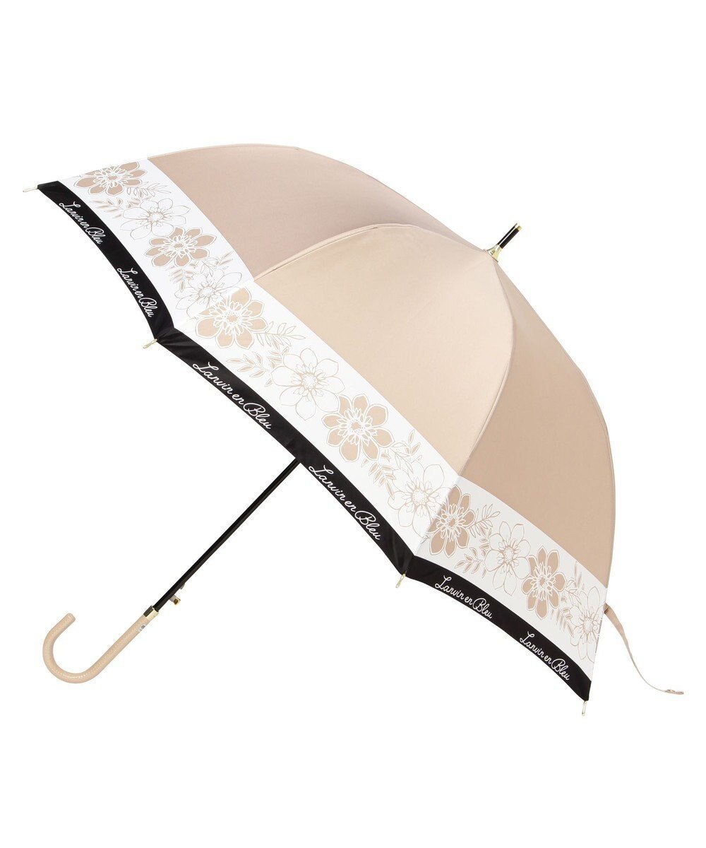 【ムーンバット/MOONBAT】のLANVIN en Bleu 【耐風】長傘 サテンプリントフラワー インテリア・キッズ・メンズ・レディースファッション・服の通販 founy(ファニー) ファッション Fashion レディースファッション Fashion for Women レイングッズ・傘・晴雨兼用傘 Umbrellas & Rain Gear サテン Satin, Glossy Fabric フランス France, French ブロック Block, Solid Block Pattern ミックス Mix, Mixed Style 傘 Umbrella, Parasol ベージュ|ID: prp329100004739164 ipo3291000000034233069