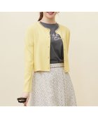 【エニィ スィス/any SiS】の【洗える】レースネックショートレングス カーディガン ライトイエロー|ID: prp329100004739182 ipo3291000000034233272