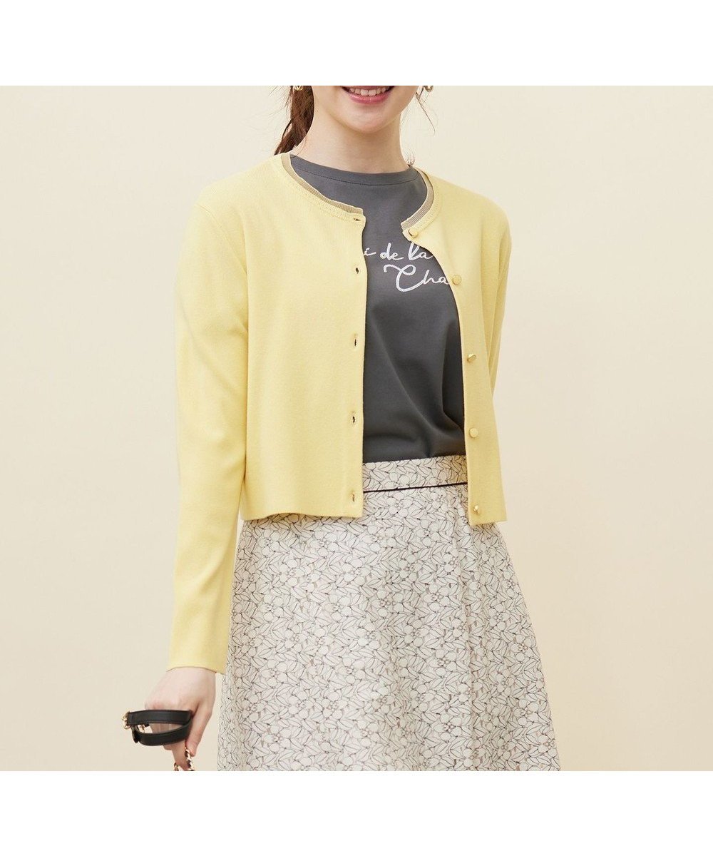 【エニィ スィス/any SiS】の【洗える】レースネックショートレングス カーディガン インテリア・キッズ・メンズ・レディースファッション・服の通販 founy(ファニー) ファッション Fashion レディースファッション Fashion for Women トップス・カットソー Cut & Sew Tops カーディガン・羽織り Layered Style Cardigans おすすめ Recommended / Our Picks カーディガン Cardigan, Knitwear ショート Short, Short Length ストレッチ Stretch, Stretchy Fabric トレンド Trend, Trending Now バランス Balance, Style Balance 夏 Summer 春 Spring S/S・春夏 SS, Spring/Summer, Warm Season 洗える Machine Washable ライトイエロー|ID: prp329100004739182 ipo3291000000034233272