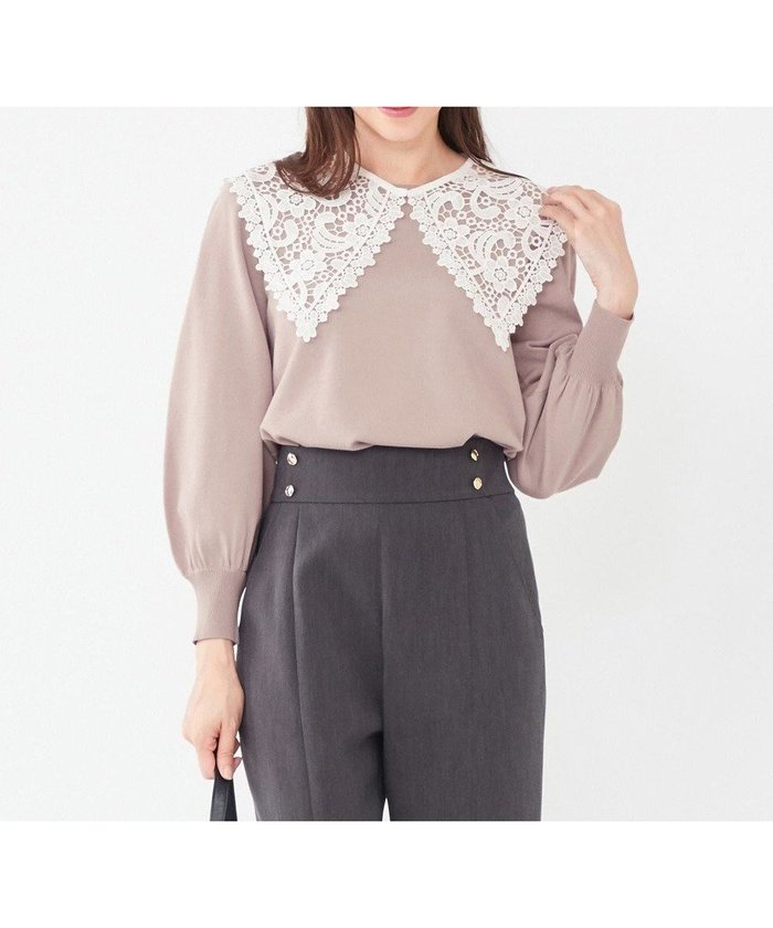 【エニィ スィス/any SiS】の【2WAY】レース襟付き ニット インテリア・キッズ・メンズ・レディースファッション・服の通販 founy(ファニー) https://founy.com/ ファッション Fashion レディースファッション Fashion for Women トップス・カットソー Cut & Sew Tops ニット Knit Tops & Sweaters シンプル Simple, Minimal セーター Sweater, Knitwear トレンド Trend, Trending Now ポケット Pocket, Pocket Detail レース Lace, Lace Fabric 春 Spring 楽ちん Easy Fit, Comfortable 秋 Autumn A/W・秋冬 Autumn/Winter |ID: prp329100004739190 ipo3291000000034233427