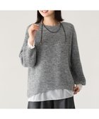 【グリーンパークス/Green Parks】のシアーゆったりニットプルオーバー Gray|ID: prp329100004739244 ipo3291000000036117023