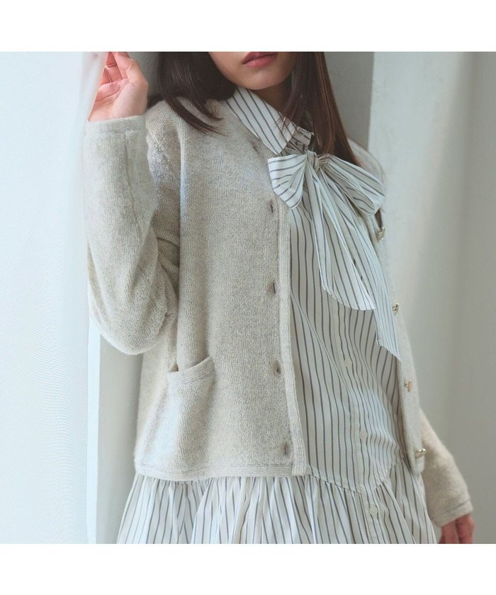 【フェルゥ/Feroux】のブークレー ニット ジャケット インテリア・キッズ・メンズ・レディースファッション・服の通販 founy(ファニー) https://founy.com/ ファッション Fashion レディースファッション Fashion for Women アウター Coat / Outerwear Collection レディースジャケット・軽アウター Jackets インナー Innerwear カーディガン Cardigan, Knitwear クラシカル Classical, Vintage-Inspired ジャケット Jacket, Outerwear セーター Sweater, Knitwear タートル Turtleneck, Turtle Collar ツイード Twill, Twill Weave フリル Frill, Ruffle ループ Loop, Loop Knit A/W・秋冬 Autumn/Winter 羽織 Haori, Light Jacket ビジネス 仕事 通勤 Business / Work / Commuting |ID: prp329100004739250 ipo3291000000034234092