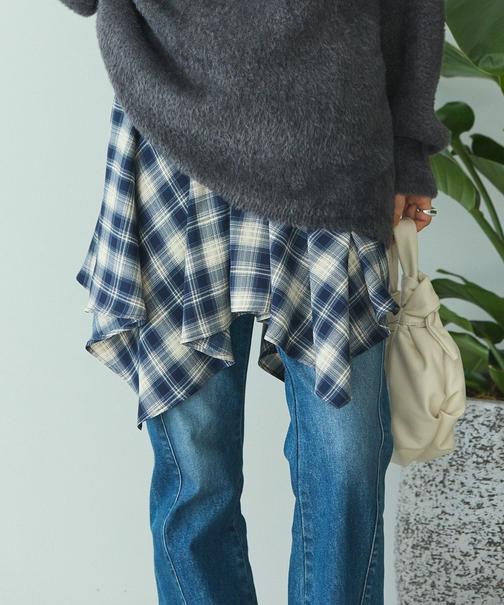 【アメリカンホリック/AMERICAN HOLIC】のチェックレイヤードスカート インテリア・キッズ・メンズ・レディースファッション・服の通販 founy(ファニー) ファッション Fashion レディースファッション Fashion for Women スカート Skirts おすすめ Recommended / Our Picks ボトム Bottoms, Lower Wear ポケット Pocket, Pocket Detail A/W・秋冬 Autumn/Winter Navy|ID: prp329100004739272 ipo3291000000034234262