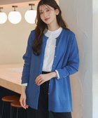 【ティアクラッセ/Tiaclasse】の【洗える】きらボタンロングカーディガン ブルー|ID: prp329100004739297 ipo3291000000035695466