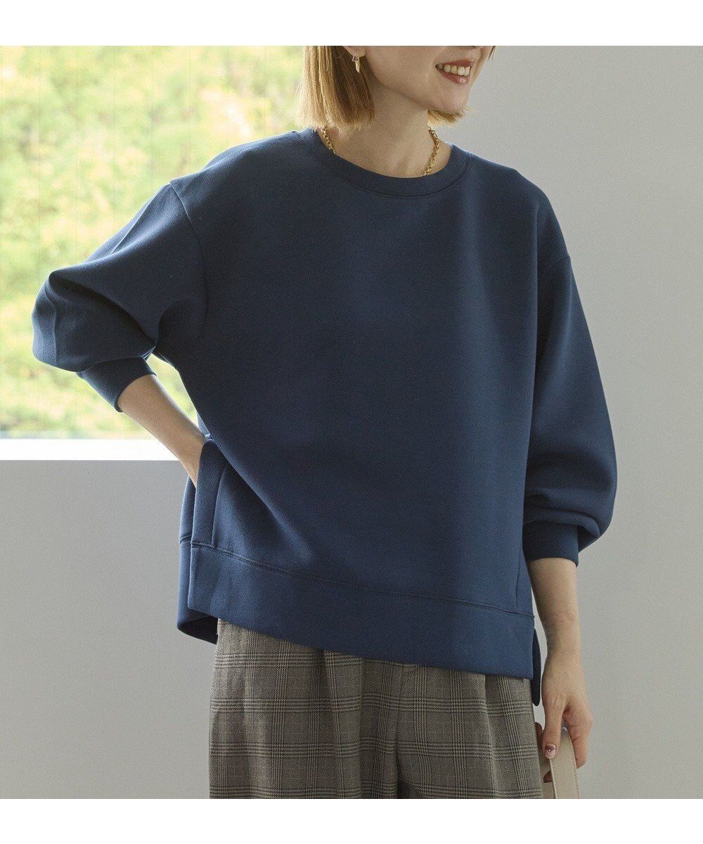 【アメリカンホリック/AMERICAN HOLIC】のサイドスリットダンボールプルオーバー インテリア・キッズ・メンズ・レディースファッション・服の通販 founy(ファニー) ファッション Fashion レディースファッション Fashion for Women トップス・カットソー Cut & Sew Tops レディースパーカー・カジュアルフーディー Casual Hoodies & Sweatshirts カジュアルプルオーバー・ニットトップス Pullovers & Knit Tops / Casual Pullovers スウェット・クルーネックトップス Sweatshirts & Crewnecks / Relaxed Fit Sweat Tops アメリカン American Style スウェット / スエット Sweatshirt, Sweatwear スタイリッシュ Stylish, Fashionable スリット Slit, Slit Detail 定番 Standard, Basic Item ポケット Pocket, Pocket Detail A/W・秋冬 Autumn/Winter おすすめ Recommended / Our Picks Navy|ID: prp329100004739315 ipo3291000000034234511