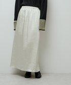【グリーンパークス/Green Parks】のすっきり見えシルエットサテンナロースカート Ivory|ID: prp329100004739320 ipo3291000000034325868