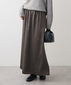 【グリーンパークス/Green Parks】のすっきり見えシルエットサテンナロースカート Charcoal Gray|ID: prp329100004739320 ipo3291000000035632690