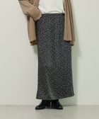 【グリーンパークス/Green Parks】のすっきり見えシルエットサテンナロースカート Flower Black|ID: prp329100004739320 ipo3291000000035632692