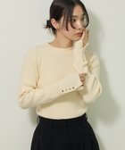 【グリーンパークス/Green Parks】のもちやわ袖口釦リブニットプルオーバー 人気、トレンドファッション・服の通販 founy(ファニー) ファッション Fashion レディースファッション Fashion for Women トップス・カットソー Cut & Sew Tops ニット Knit Tops & Sweaters カジュアルプルオーバー・ニットトップス Pullovers & Knit Tops / Casual Pullovers おすすめ Recommended / Our Picks インナー Innerwear セーター Sweater, Knitwear フィット Fit, Slim Fit ベーシック Basic, Essential ポケット Pocket, Pocket Detail メタル Metal, Metal Parts エレガント 上品 Elegant A/W・秋冬 Autumn/Winter thumbnail Off White|ID: prp329100004739323 ipo3291000000034234559