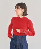 【グリーンパークス/Green Parks】のもちやわ袖口釦リブニットプルオーバー 人気、トレンドファッション・服の通販 founy(ファニー) ファッション Fashion レディースファッション Fashion for Women トップス・カットソー Cut & Sew Tops ニット Knit Tops & Sweaters カジュアルプルオーバー・ニットトップス Pullovers & Knit Tops / Casual Pullovers おすすめ Recommended / Our Picks インナー Innerwear セーター Sweater, Knitwear フィット Fit, Slim Fit ベーシック Basic, Essential ポケット Pocket, Pocket Detail メタル Metal, Metal Parts エレガント 上品 Elegant A/W・秋冬 Autumn/Winter thumbnail Red|ID: prp329100004739323 ipo3291000000034234566